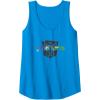 Transformers Autobots Written In Cybertronian Distressed Tank Top(Sapphire Blue)