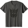 Transformers Decepticons Dripping Paint Logo Silhouette T-Shirt(Asphalt Grey)