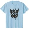 Transformers Decepticons Dripping Paint Logo Silhouette T-Shirt(Baby Blue)