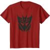 Transformers Decepticons Dripping Paint Logo Silhouette T-Shirt(Cranberry Red)