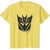 Transformers Decepticons Dripping Paint Logo Silhouette T-Shirt(Lemon Yellow)
