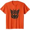 Transformers Decepticons Dripping Paint Logo Silhouette T-Shirt(Orange)