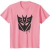 Transformers Decepticons Dripping Paint Logo Silhouette T-Shirt(Pink)