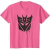 Transformers Decepticons Dripping Paint Logo Silhouette T-Shirt(Pink Heather)