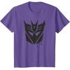 Transformers Decepticons Dripping Paint Logo Silhouette T-Shirt(Purple Heather)