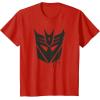 Transformers Decepticons Dripping Paint Logo Silhouette T-Shirt(Red)