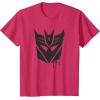 Transformers Decepticons Dripping Paint Logo Silhouette T-Shirt(Red Heather)
