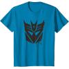Transformers Decepticons Dripping Paint Logo Silhouette T-Shirt(Sapphire Blue)