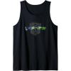 Transformers Autobots Written In Cybertronian Distressed Tank Top(Black)