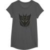 Transformers Decepticons Dripping Paint Logo Silhouette T-Shirt(Asphalt Grey)