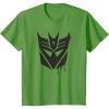 Transformers Decepticons Dripping Paint Logo Silhouette T-Shirt(Grass Green)