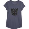 Transformers Decepticons Dripping Paint Logo Silhouette T-Shirt(Heather Blue)