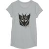 Transformers Decepticons Dripping Paint Logo Silhouette T-Shirt(Heather Grey)