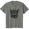 Transformers Decepticons Dripping Paint Logo Silhouette T-Shirt(Olive Heather)