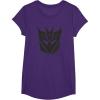 Transformers Decepticons Dripping Paint Logo Silhouette T-Shirt(Purple)