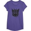 Transformers Decepticons Dripping Paint Logo Silhouette T-Shirt(Purple Heather)