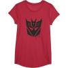 Transformers Decepticons Dripping Paint Logo Silhouette T-Shirt(Red Heather)
