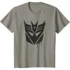 Transformers Decepticons Dripping Paint Logo Silhouette T-Shirt(Slate Grey)