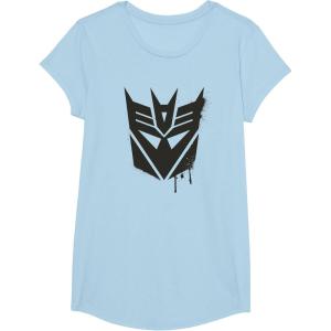 Transformers Decepticons Dripping Paint Logo Silhouette T-Shirt(Baby Blue)