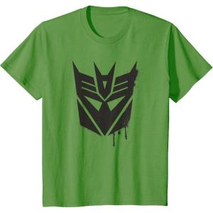 Transformers Decepticons Dripping Paint Logo Silhouette T-Shirt(Grass Green)