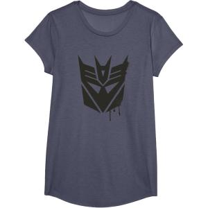 Transformers Decepticons Dripping Paint Logo Silhouette T-Shirt(Heather Blue)