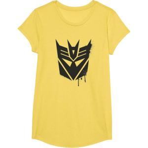 Transformers Decepticons Dripping Paint Logo Silhouette T-Shirt(Lemon Yellow)