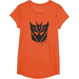 Transformers Decepticons Dripping Paint Logo Silhouette T-Shirt(Orange)