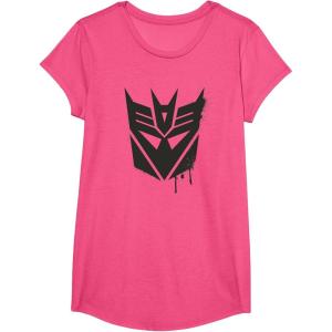 Transformers Decepticons Dripping Paint Logo Silhouette T-Shirt(Pink Heather)