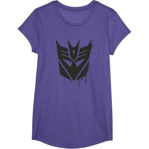 Transformers Decepticons Dripping Paint Logo Silhouette T-Shirt(Purple Heather)