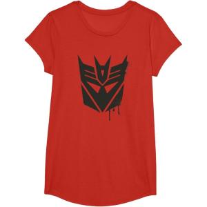 Transformers Decepticons Dripping Paint Logo Silhouette T-Shirt(Red)