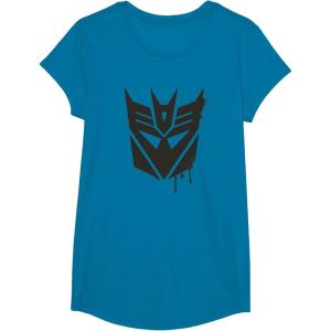 Transformers Decepticons Dripping Paint Logo Silhouette T-Shirt(Sapphire Blue)