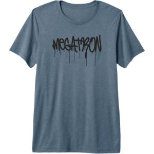 Transformers Megatron Dripping Graffiti Text Logo Premium T-Shirt(Slate Grey)