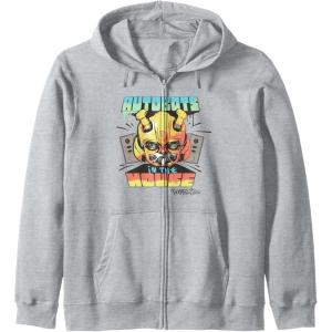Transformers: Rise of the Beasts Autobots In The House Retro Zip Hoodie(Heather Grey)