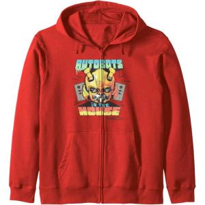 Transformers: Rise of the Beasts Autobots In The House Retro Zip Hoodie(Red)