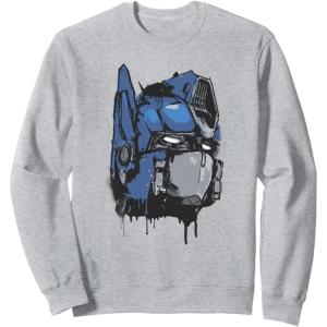 Transformers: Rise of the Beasts Optimus Dripping Retro Shot Sweatshirt(Heather Grey)