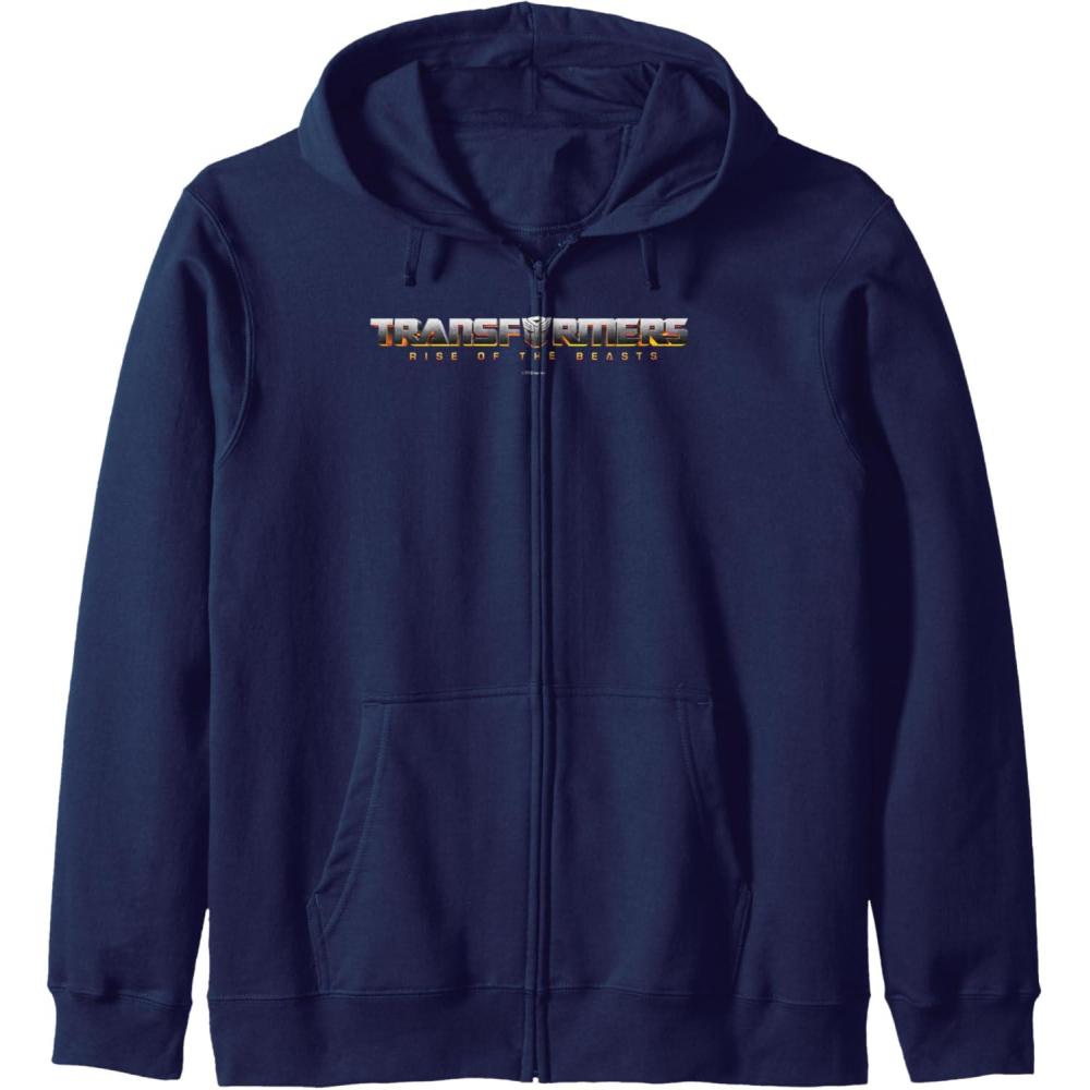 image:imageTransformers Rise of the Beasts Shaded Movie Logo Zip HoodieNavy Blue