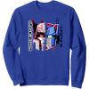 Transformers Good Vs. Evil Split Face Graffiti Retro Poster Sweatshirt(Royal Blue)
