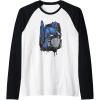 Transformers: Rise of the Beasts Optimus Dripping Retro Shot Raglan Baseball Tee(Black/White)