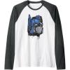 Transformers: Rise of the Beasts Optimus Dripping Retro Shot Raglan Baseball Tee(Dark Heather Grey/White)