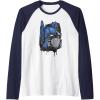 Transformers: Rise of the Beasts Optimus Dripping Retro Shot Raglan Baseball Tee(Navy Blue/White)