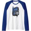 Transformers: Rise of the Beasts Optimus Dripping Retro Shot Raglan Baseball Tee(Royal Blue/White)