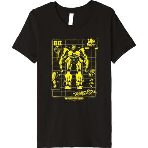 Kids Transformers: Rise of the Beasts Bumblebee Schematics Retro Premium T-Shirt