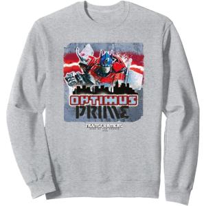 Transformers: Rise of the Beasts Optimus Distressed Shot Sweatshirt(Heather Grey)