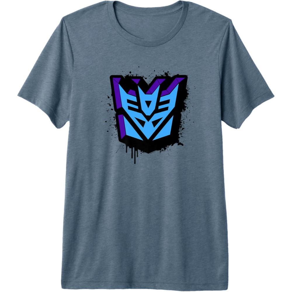 image:imageTransformers Decepticons Dripping Spray Paint Logo Premium TShirtSlate Grey