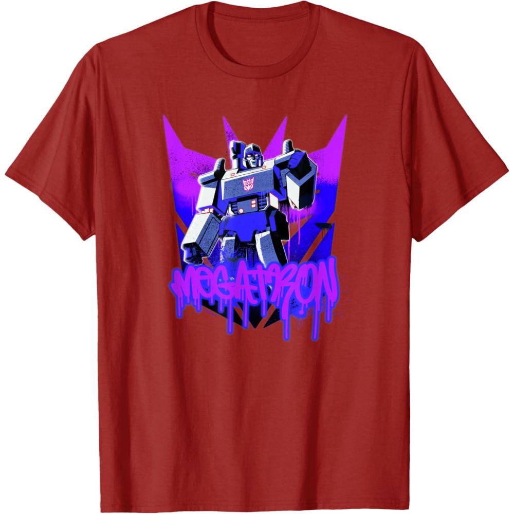 image:imageTransformers Megatron Graffiti Painted Wall Portrait TShirtCranberry Red