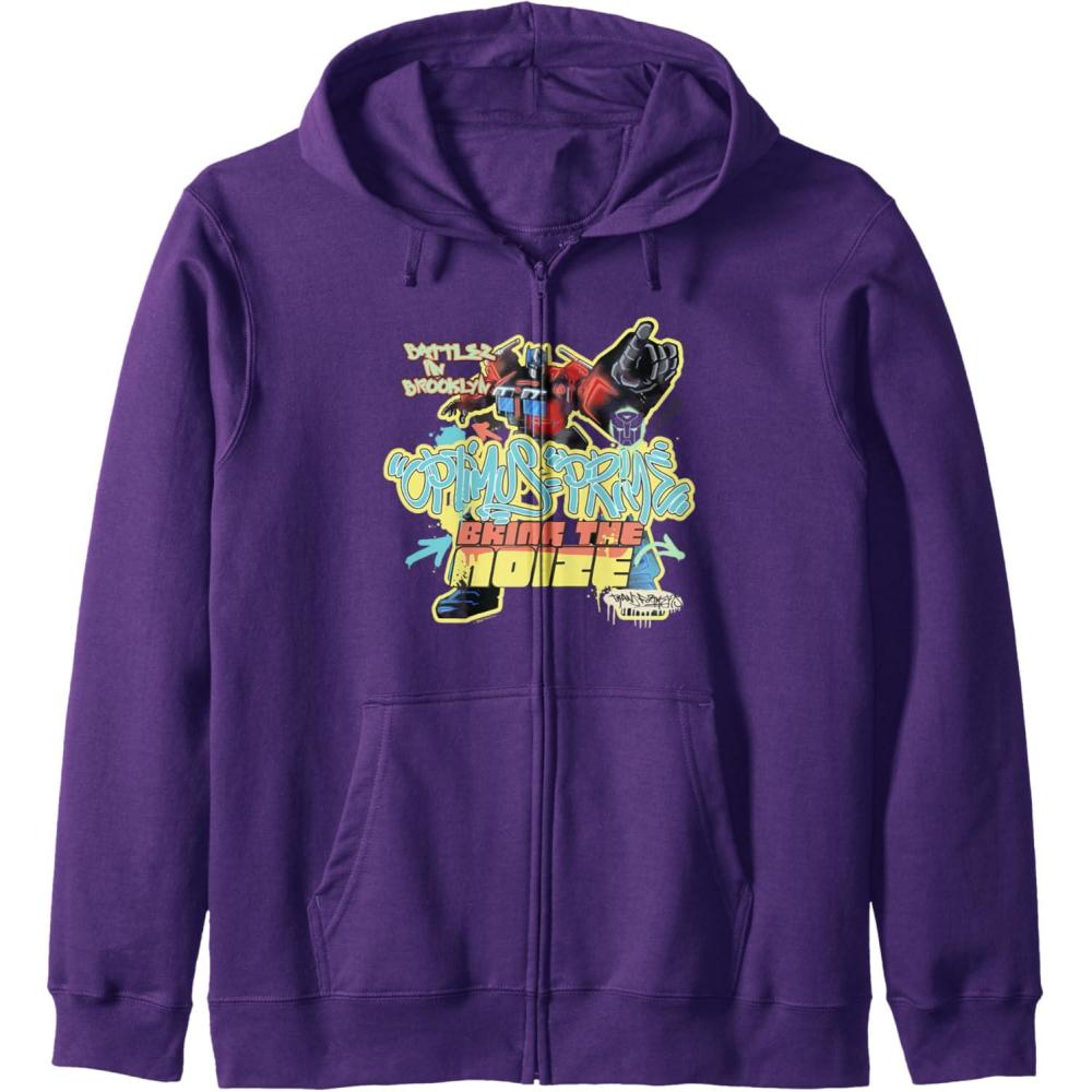 image:imageTransformers Rise of the Beasts Bring The Noise Retro Shot Zip HoodiePurple