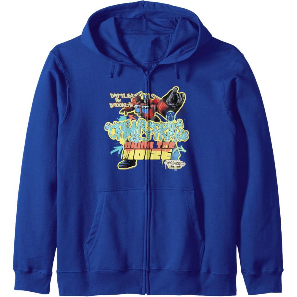 image:imageTransformers Rise of the Beasts Bring The Noise Retro Shot Zip HoodieRoyal Blue
