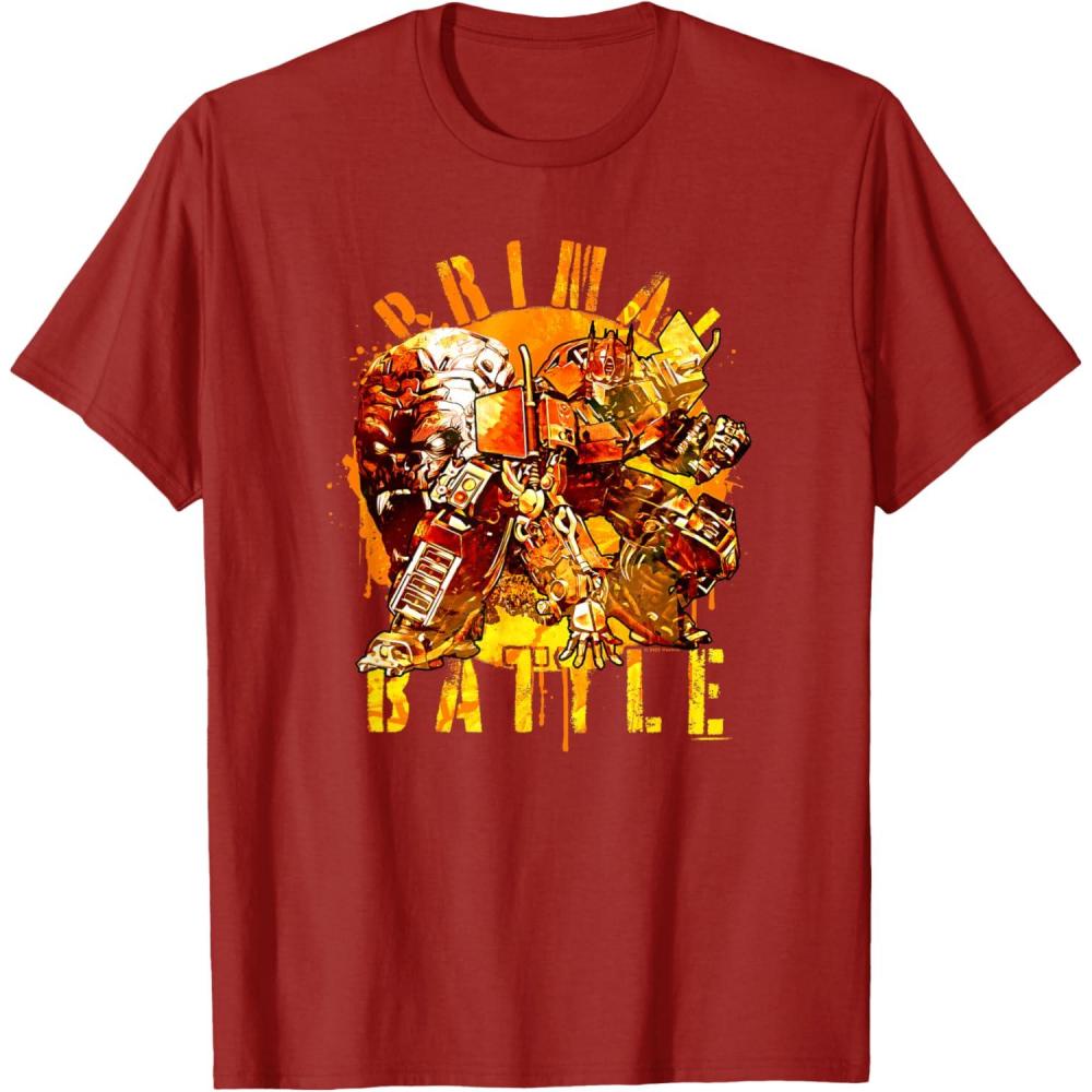 image:imageTransformers Rise of the Beasts Primal Battle Dripping TShirtCranberry Red