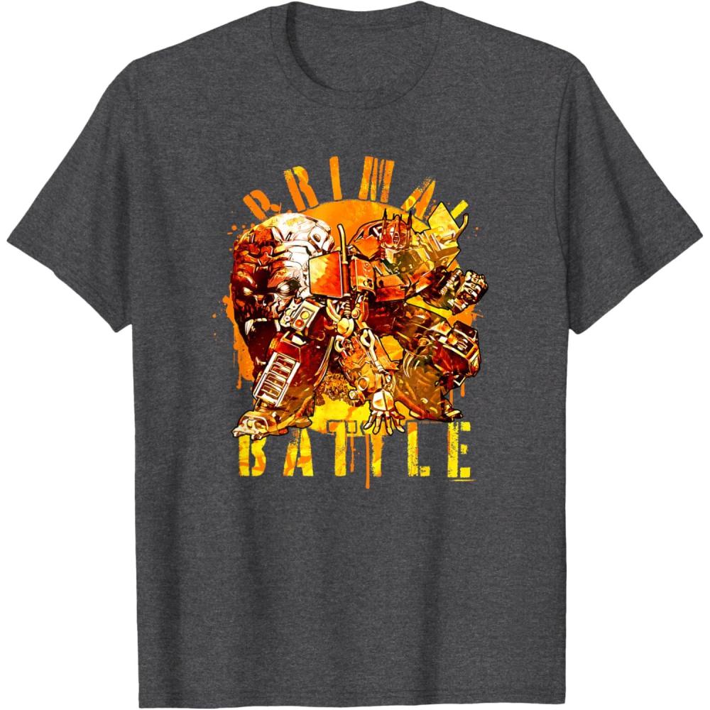 image:imageTransformers Rise of the Beasts Primal Battle Dripping TShirtDark Heather Grey