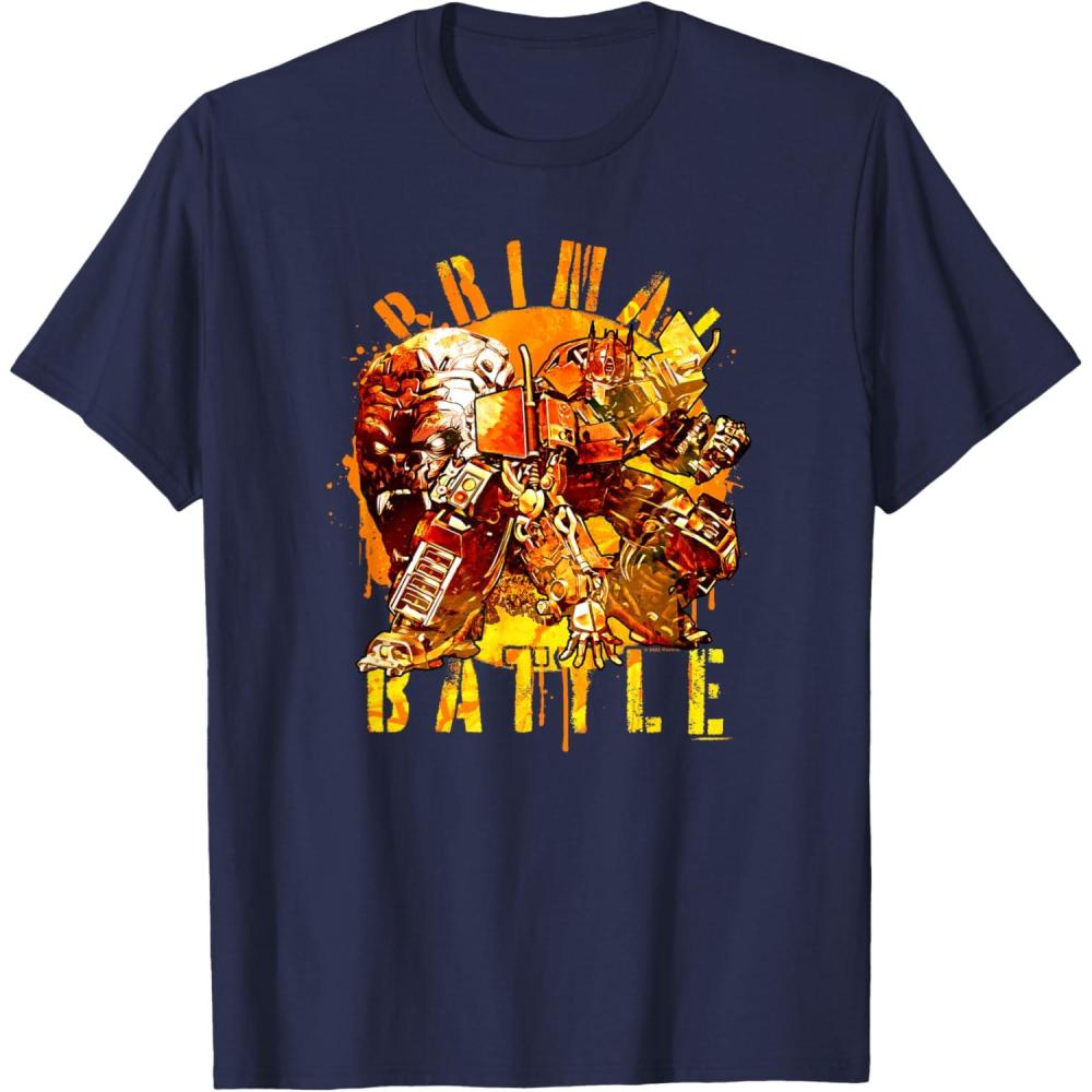 image:imageTransformers Rise of the Beasts Primal Battle Dripping TShirtNavy Blue